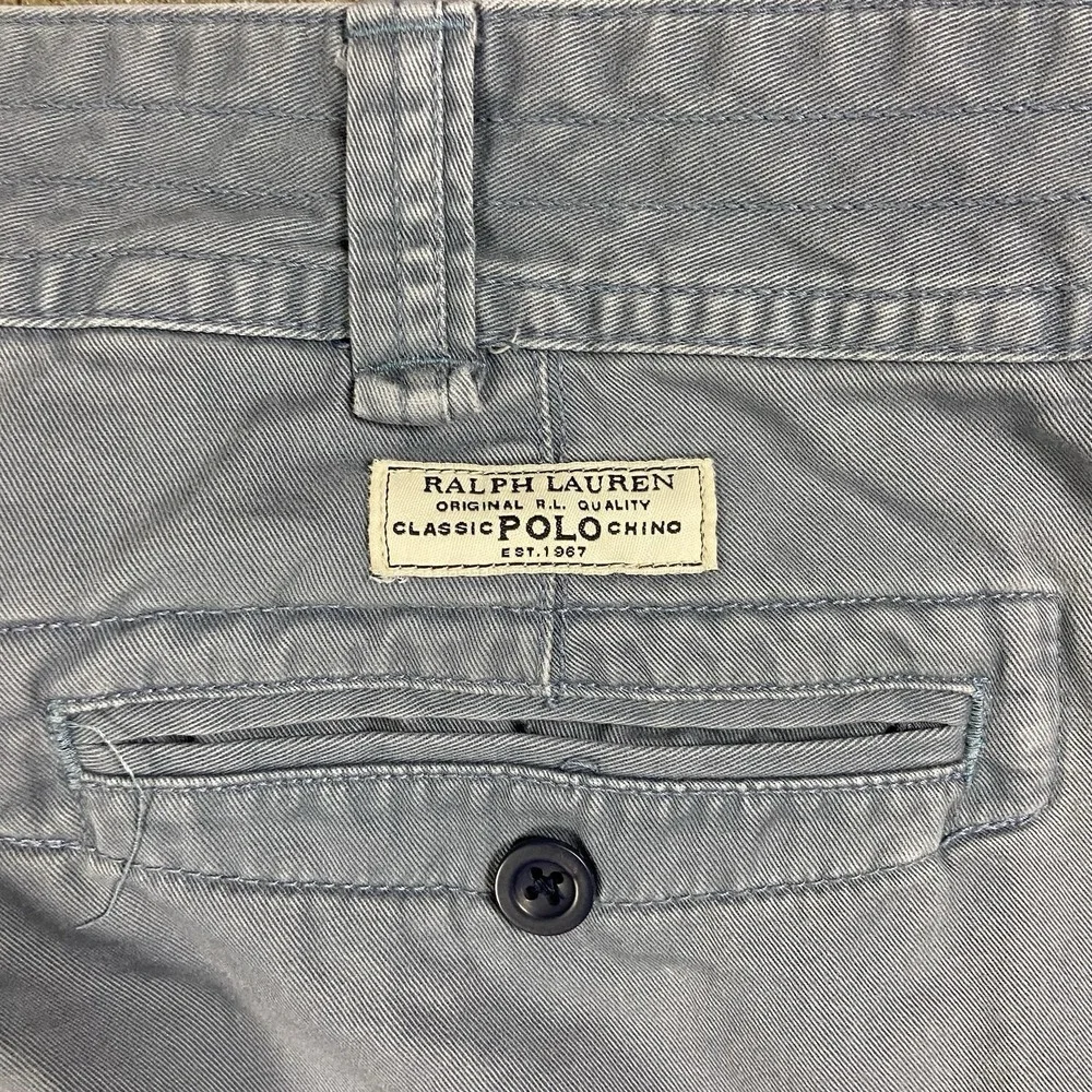 Vintage 90s Polo Ralph Lauren Cargo Shorts Size 40 Blue Loose Fit Casual Wear
